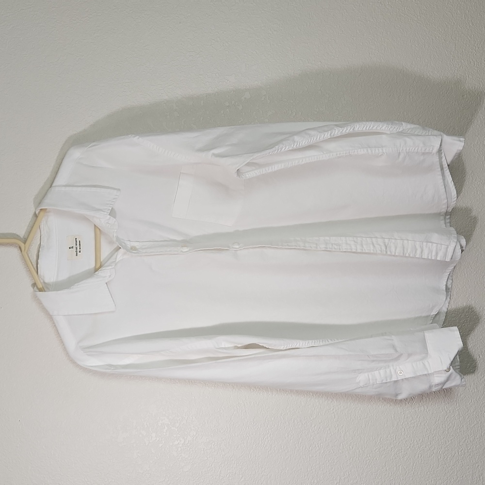 Mutual Weave, white button down Oxford shirt, size XXL